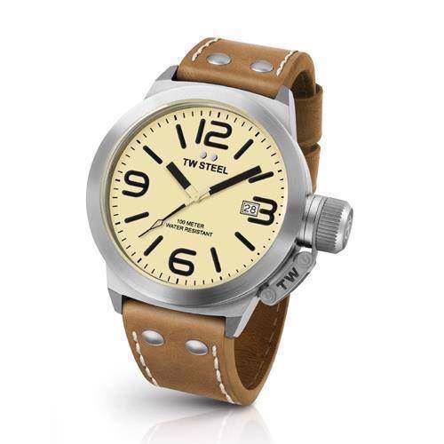 Image of Canteen 50 mm cream Quartz Herre ur fra TW Steel